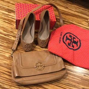 Tory Burch sets shoes and handbag